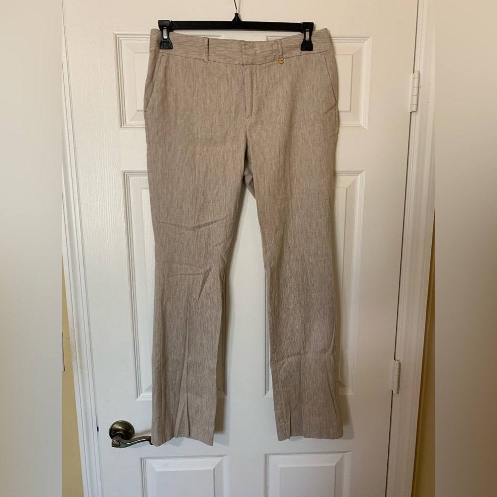 Jones New York Women's Tan Straight Leg Pants Size‎ 8 Office Feminine Minimalist
